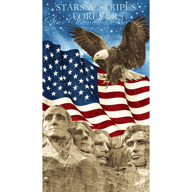 Stonehenge Stars and Stripes VI - Mt Rushmore Navy Panel
