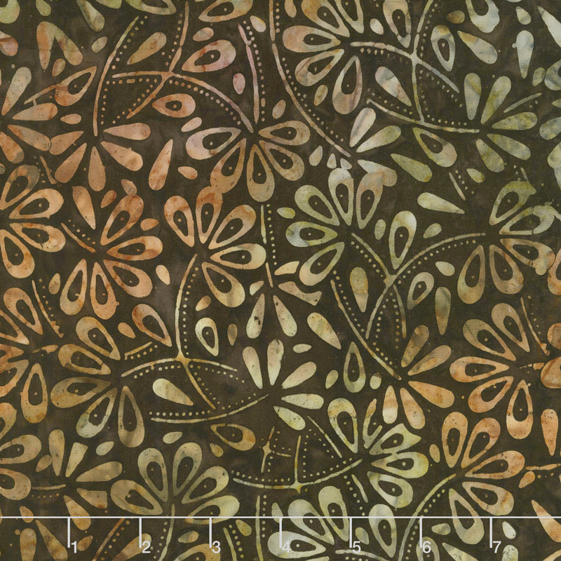 Tonga Batiks - Skyview Flower Field Fudge Yardage