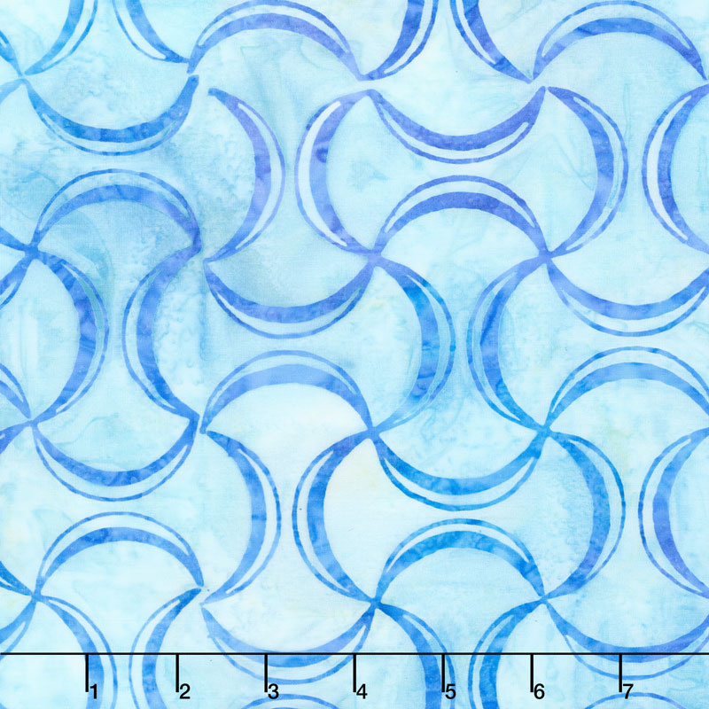 Artisan Batiks - Anemone Waves Periwinkle Yardage