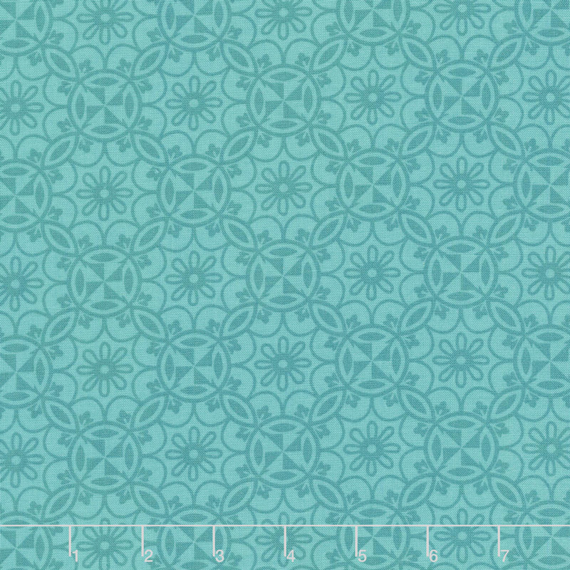 Home Grown - Medallion Teal Yardage