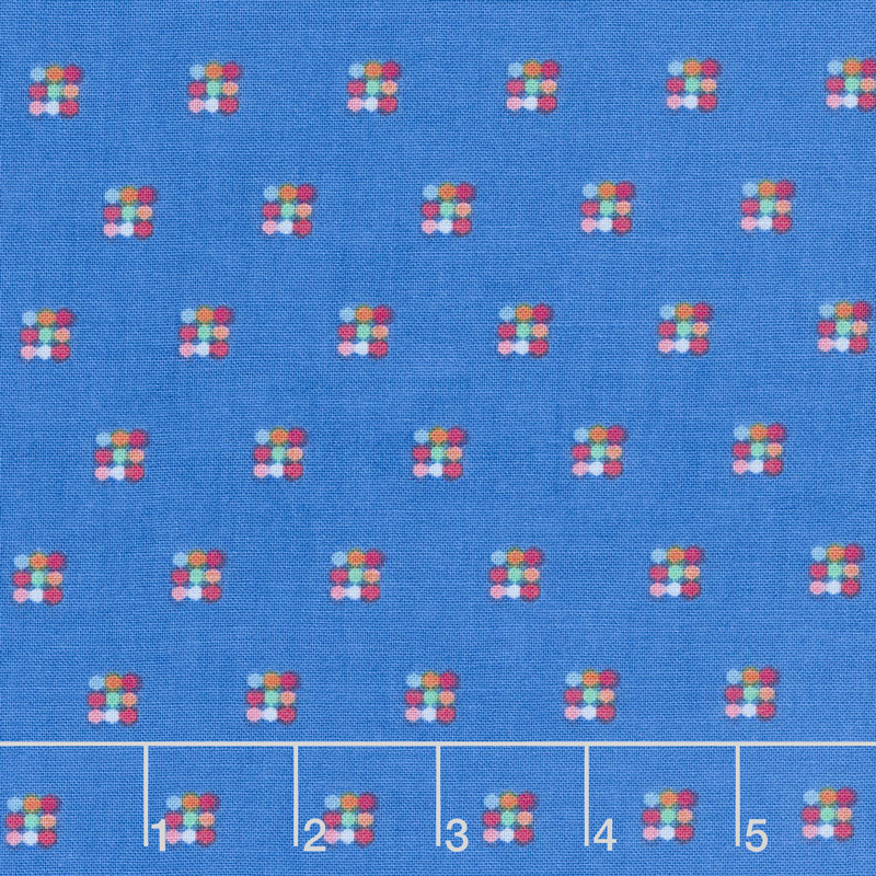 Simply Happy - Honeycomb Blue Yardage