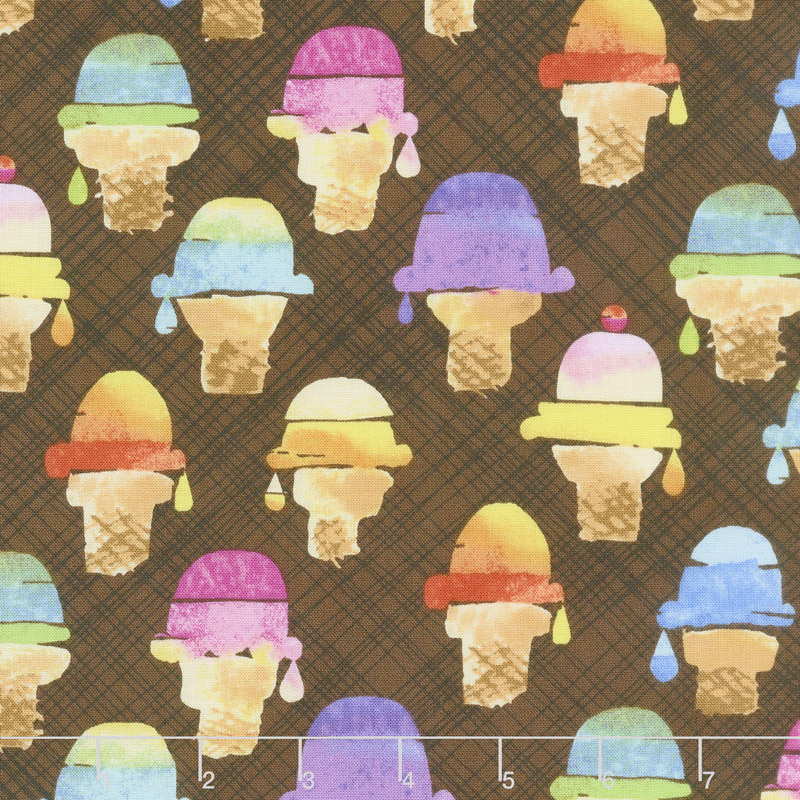 Sweet Treats - Wafer Cone Chocolate Yardage