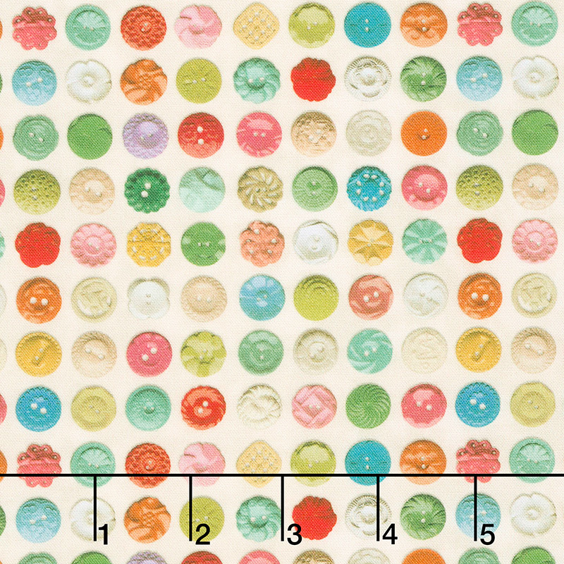 Flea Market Mix - Bakelite Buttons Parchment Yardage