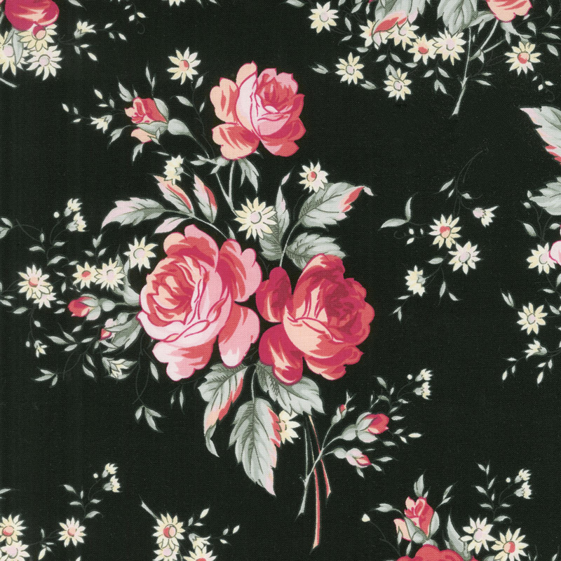 Rosette - Jardin Midnight Rose Yardage