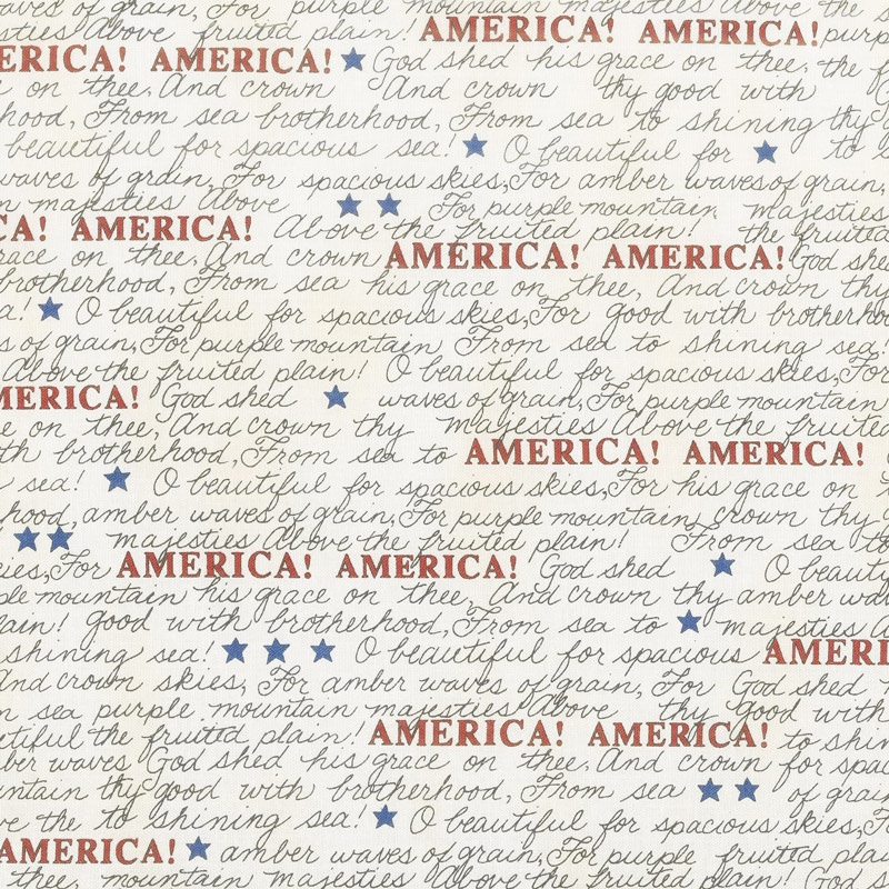 Land That I Love - America the Beautiful Barnwood White Yardage
