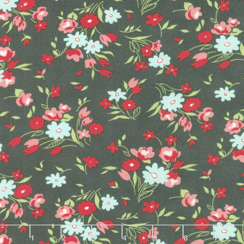 Little Snippets - Fresh Cut Charcoal Yardage
