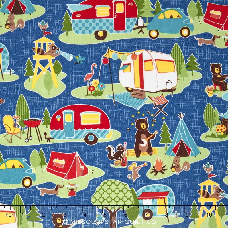 Road Trip - Main Blue Yardage