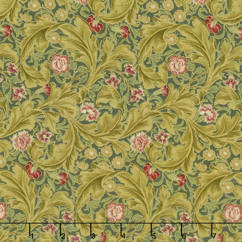 Morris Holiday 1912 - Leicester Pine Metallic Yardage