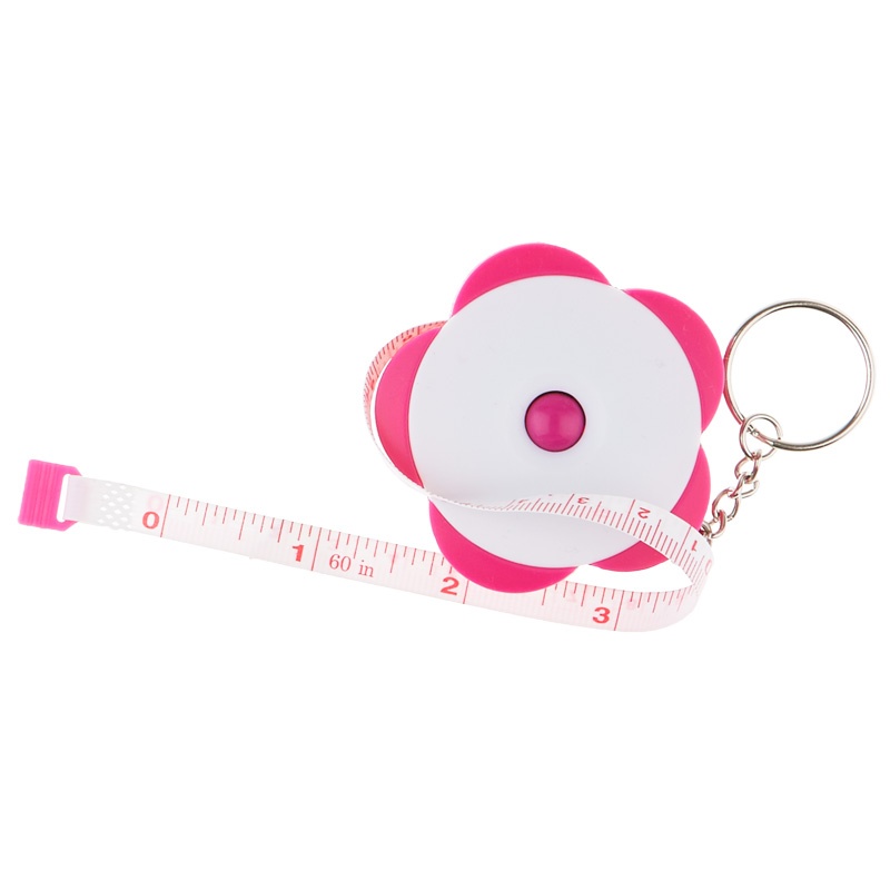 Flower Measuring Tape Key Chain