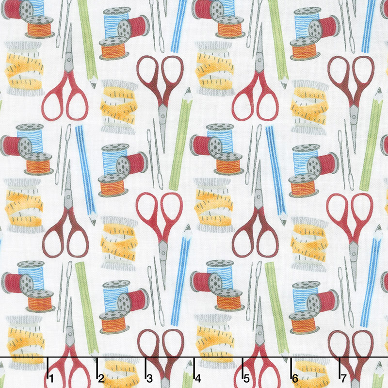 Crafty Studio - Sewing Kit White Yardage
