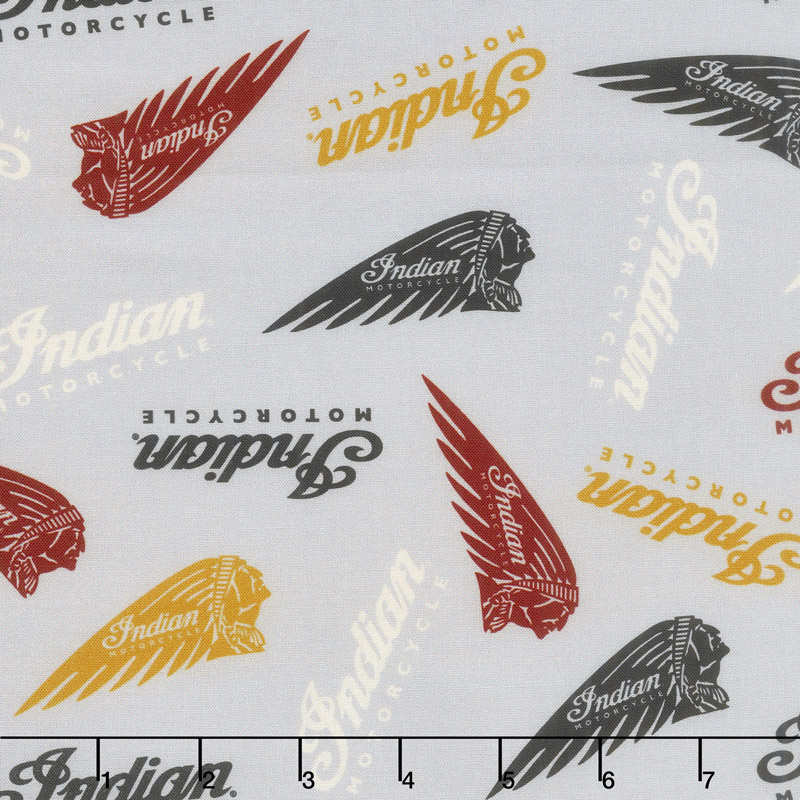 Indian Motorcycle - Logos Gray Yardage