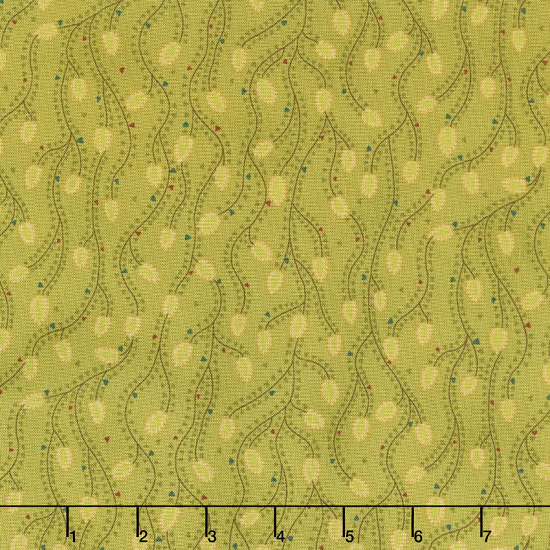 Sage & Sea Glass - Triangle Vines Green Yardage