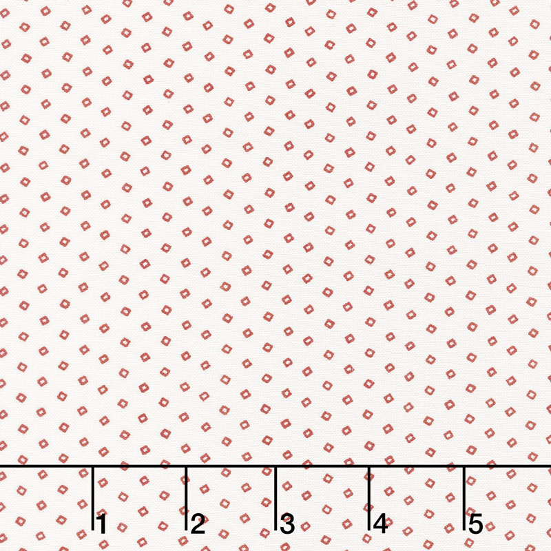 My Redwork Garden - Cobblestone Cream Red Yardage