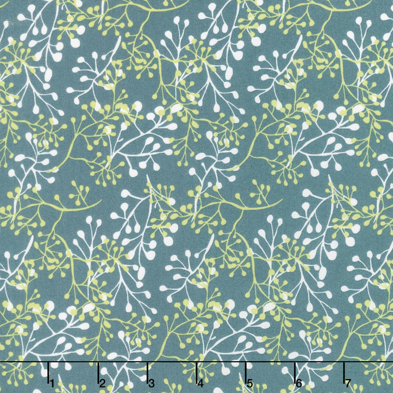 Painted Meadow - Little Sprigs Teal Yardage