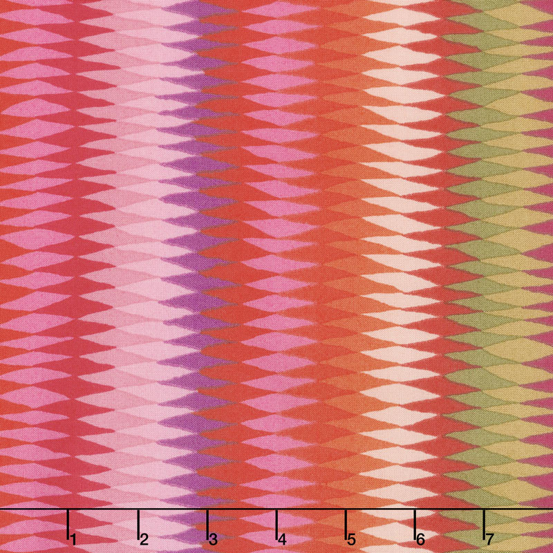 Kaffe Fassett Collective Fall 2018 - Night Diamond Stripe Pink Yardage