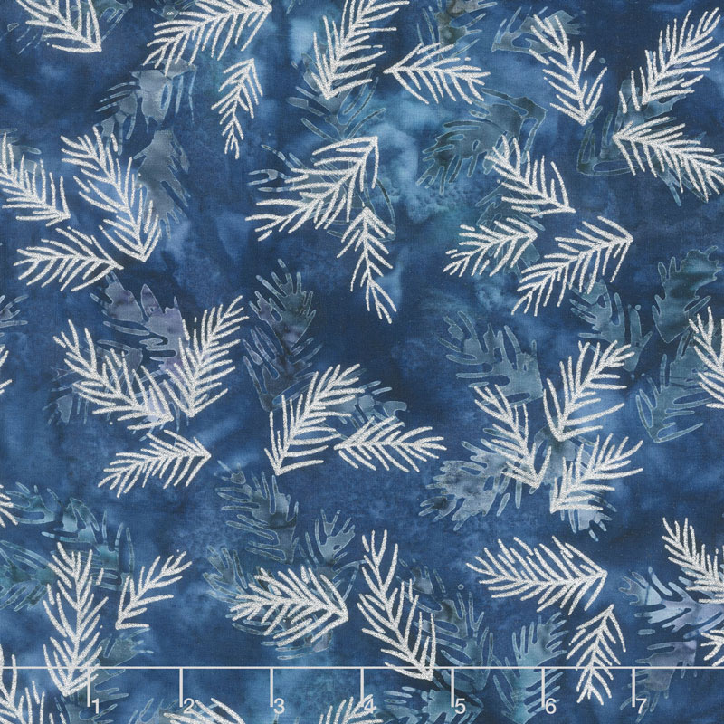 Artisan Batiks - Northwoods 8 Twigs Winter Metallic Yardage