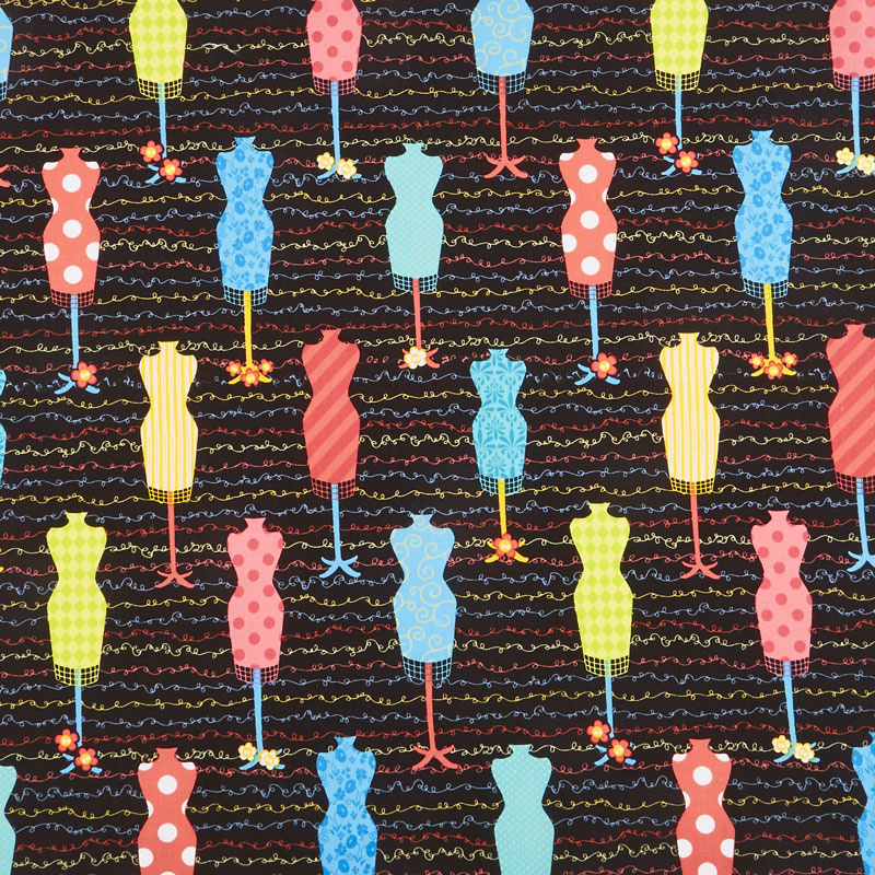 Sew Excited - Fashion Funway Black Yardage