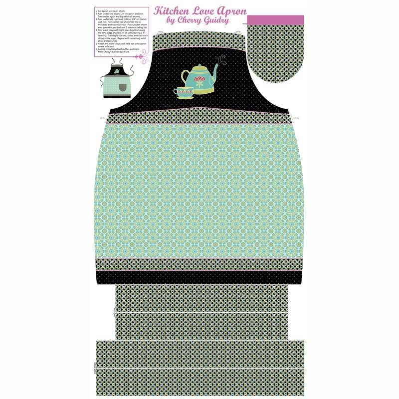 Kitchen Love - Kitchen Love Apron Black/Multi Panel