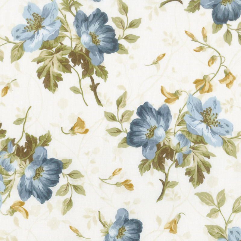 English Countryside - Spaced Floral Natural Yardage