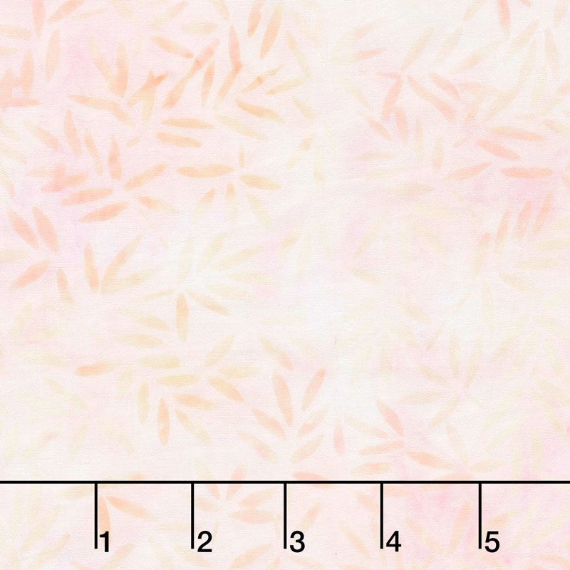 Icing on the Cake Batiks - Bamboo Leaves Ivory/Pink Yardage