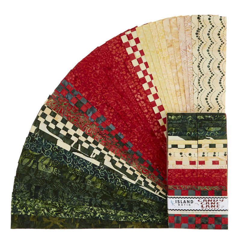 Candy Cane Lane Batiks Strips