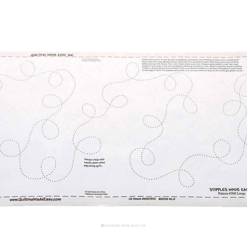 Stipples Made Easy® 9" Wide Loop Quilting Made Easy, Inc.