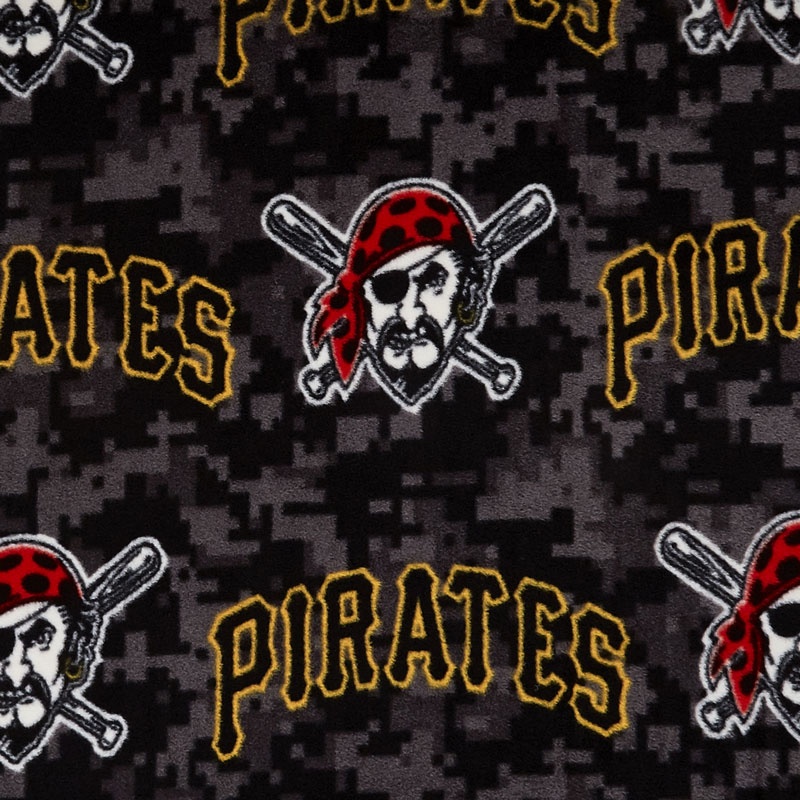 MLB Fleece - Pittsburgh Pirates Black Yardage