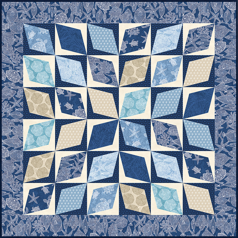 Missouri Star Turtle Bay Diamond Pavers Quilt POD Kit