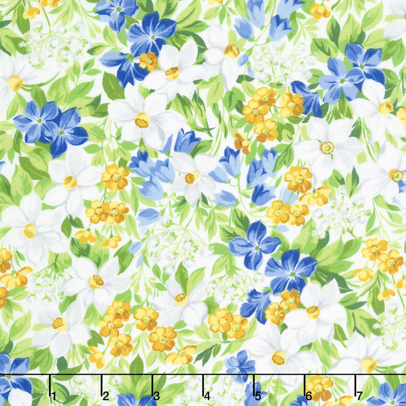 Summer Breeze V - Spring Garden Ivory Yardage