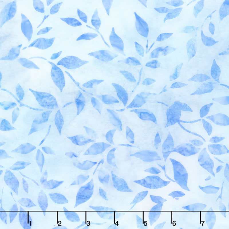 Artisan Batiks - Anemone Leaves Periwinkle Yardage