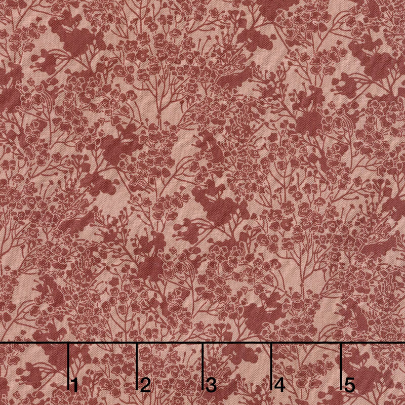 Garden Delights III - Tonal Floral Coral Yardage