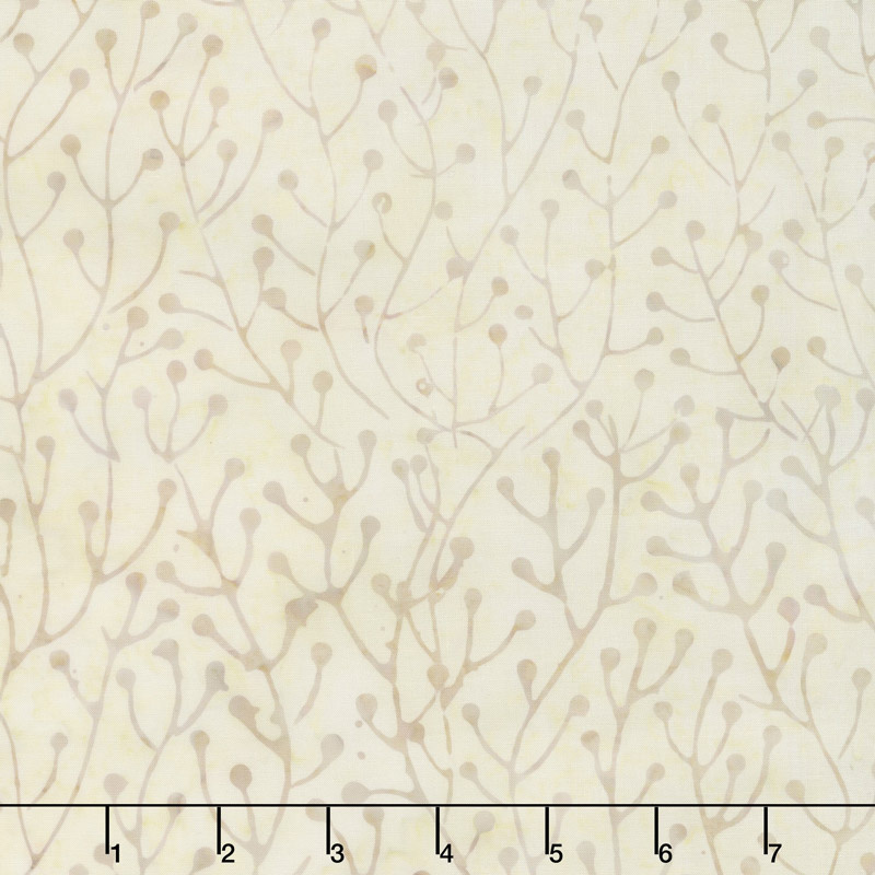 Baker's Dozen Batiks - Bud Vines Eggnog Yardage