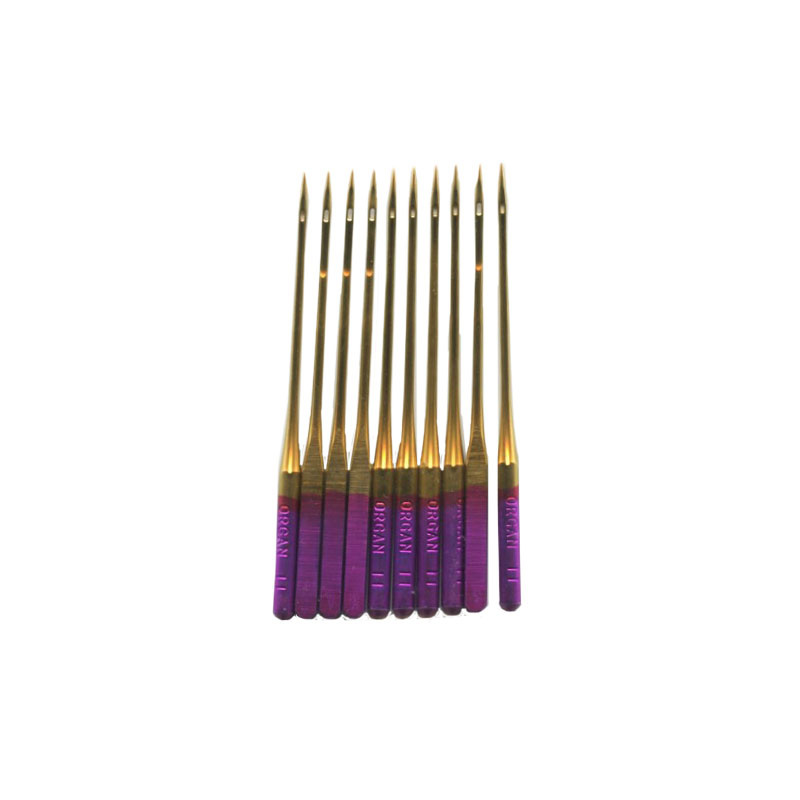 Organ Titanium Quilting Machine Needles Size 11/75 Diamond Need...