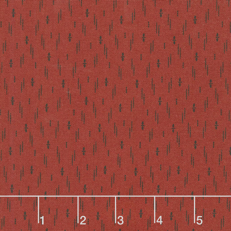 Shelbyville - Stacked Dots Brick Red Yardage
