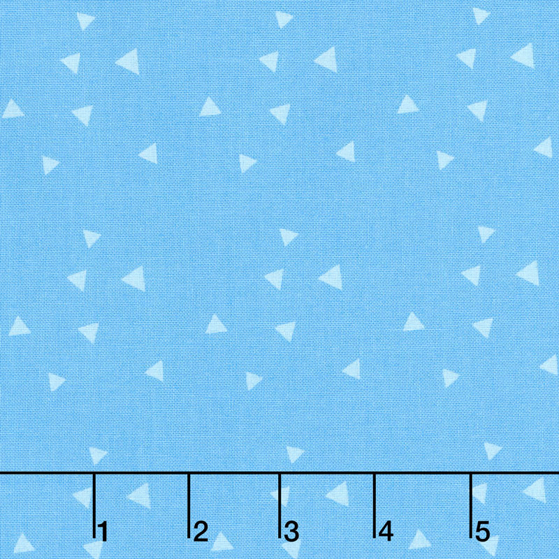 Wilmington Essentials - Blue Ribbon Tossed Triangles Very Light Blue Yardage