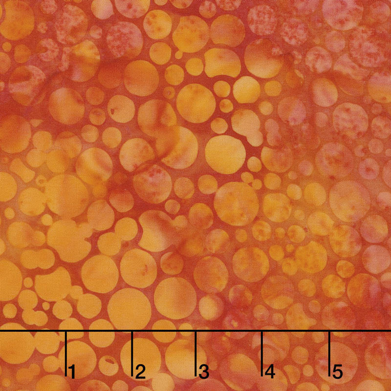 Garden Party Batiks - Mini Bubbles Nasturtium Yardage