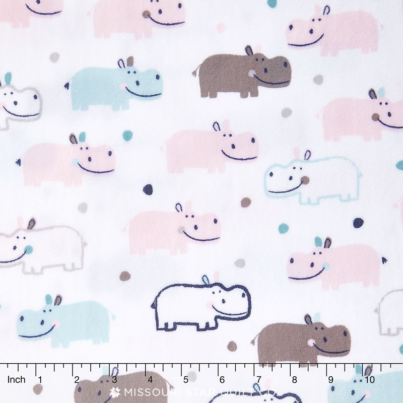 Cuddle Prints - Happy Hippo Blush/Saltwater 60
