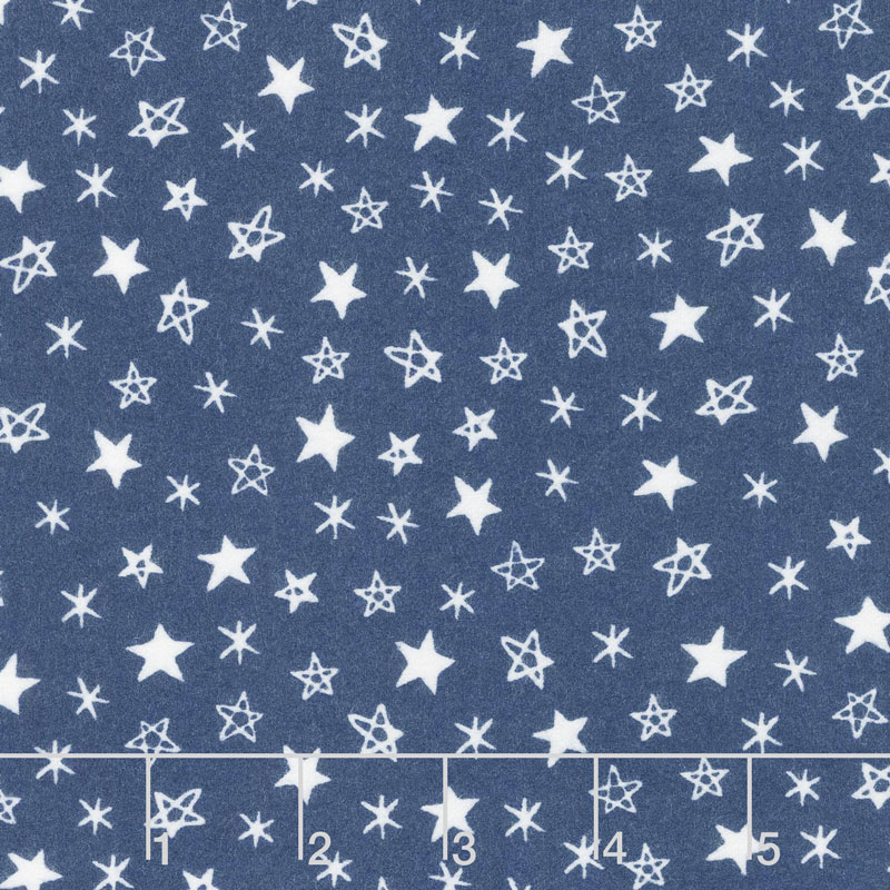 Soft & Sweet - Star Light Star Bright Navy Flannel Yardage