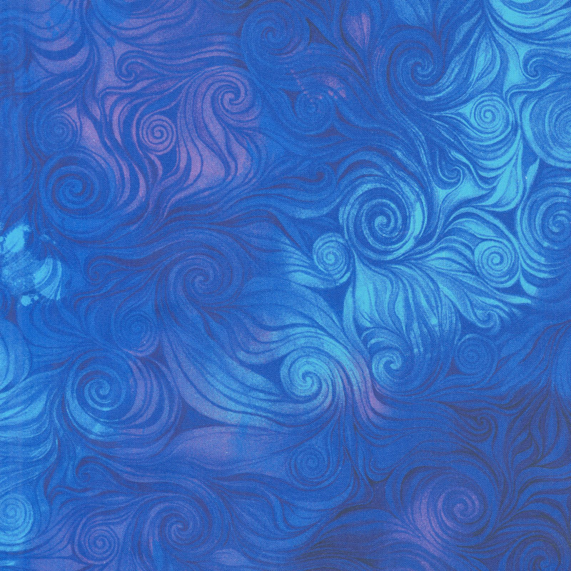 Awaken - Swirl Blue Yardage