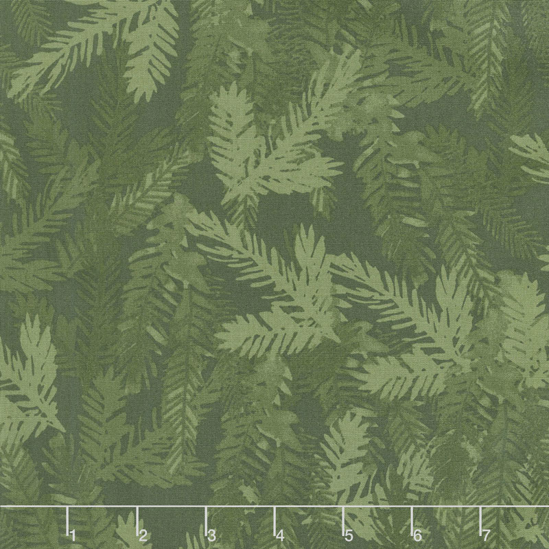 Merry & Bright - Tonal Pine Branch Forest Yardage