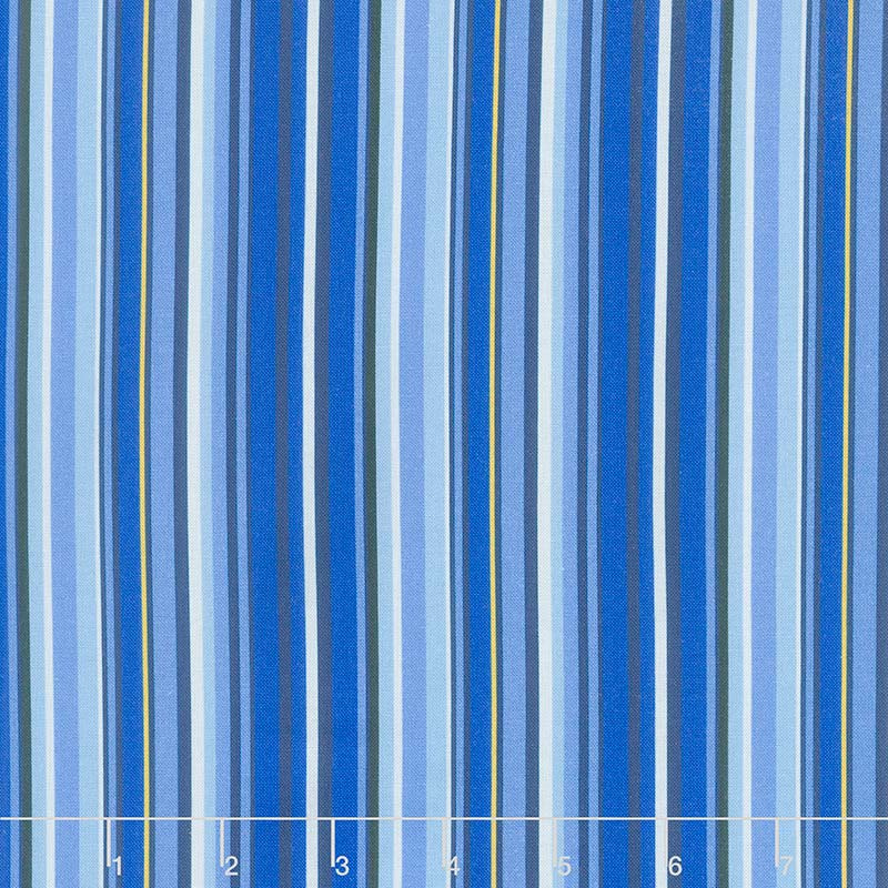 Provencial - Provencial Plain Stripe Blue Yardage