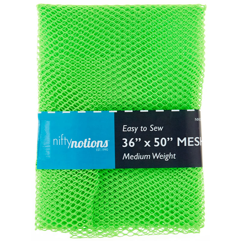 Easy to Sew Mesh Fabric Lime Green 36" x 50" Nifty Notions