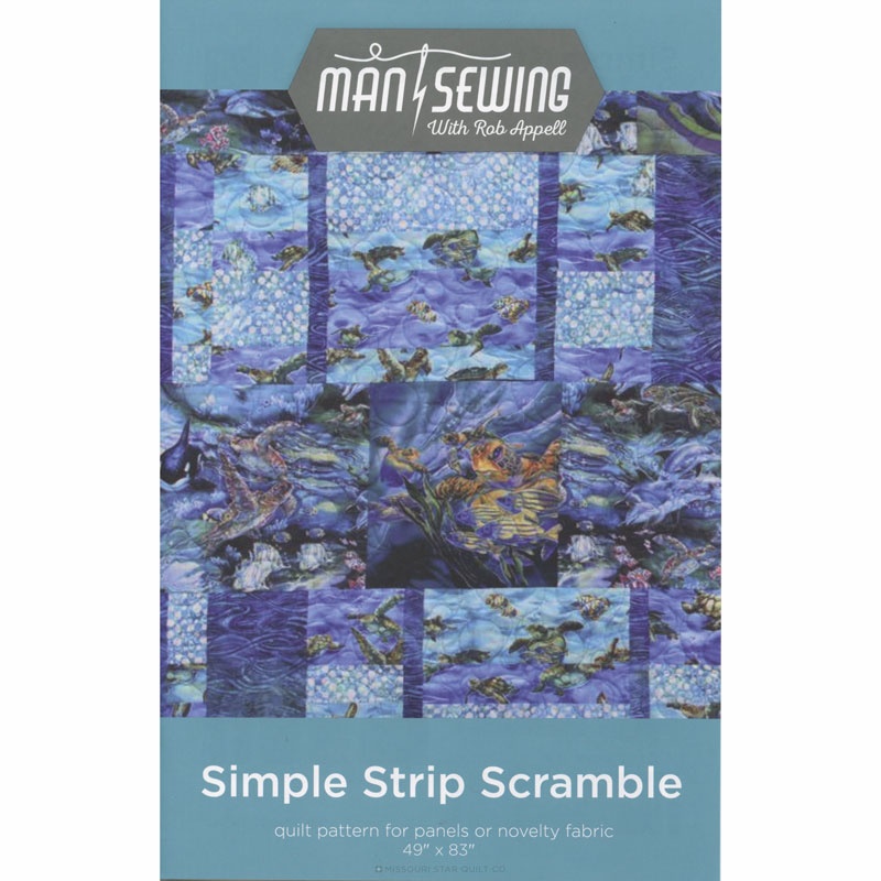 Simple Strip Scramble Quilt Pattern by Rob Appell