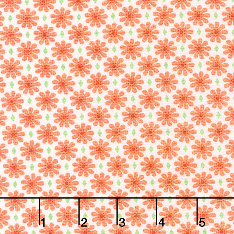 Good Day! - Diamond Daisy Orange Yardage