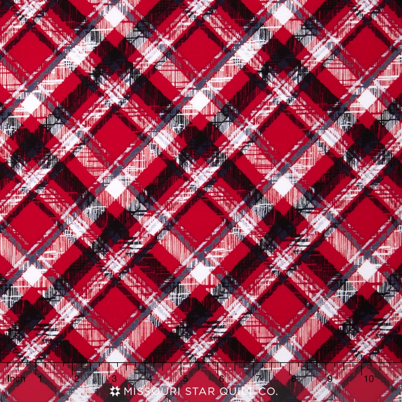 Scottie Love - Pet Plaid Red Yardage