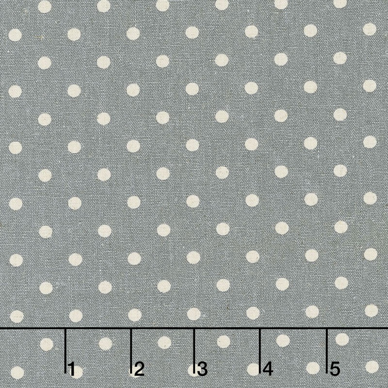 Linen Mochi Dot - Dot Graphite Linen Yardage