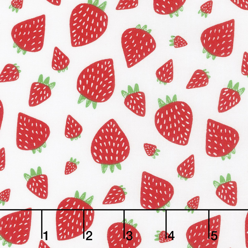Farm Fresh - Strawberry Patch Cloud Yardage