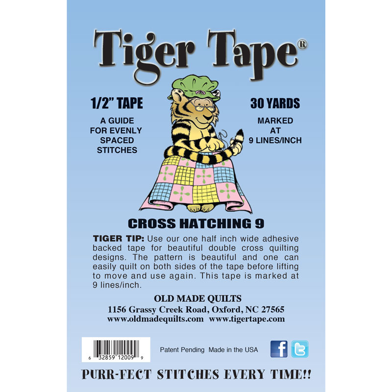 Tiger Tape® 1/2" 9 lines per inch Old Made Quilts