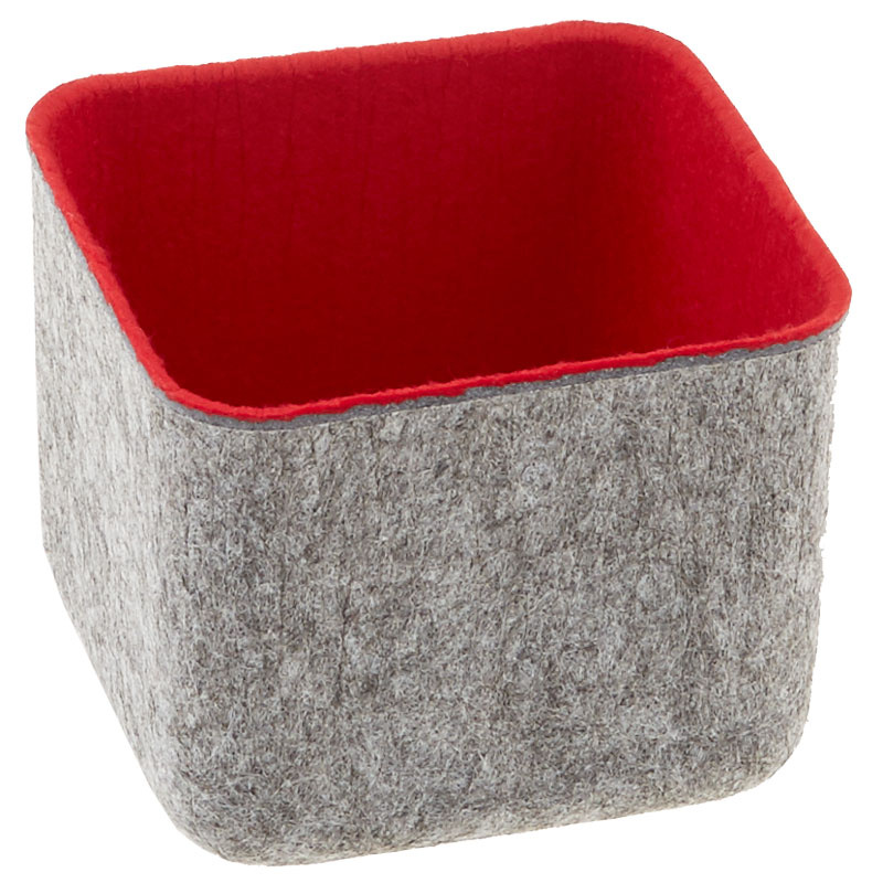 Felt Square Storage Bin - Red