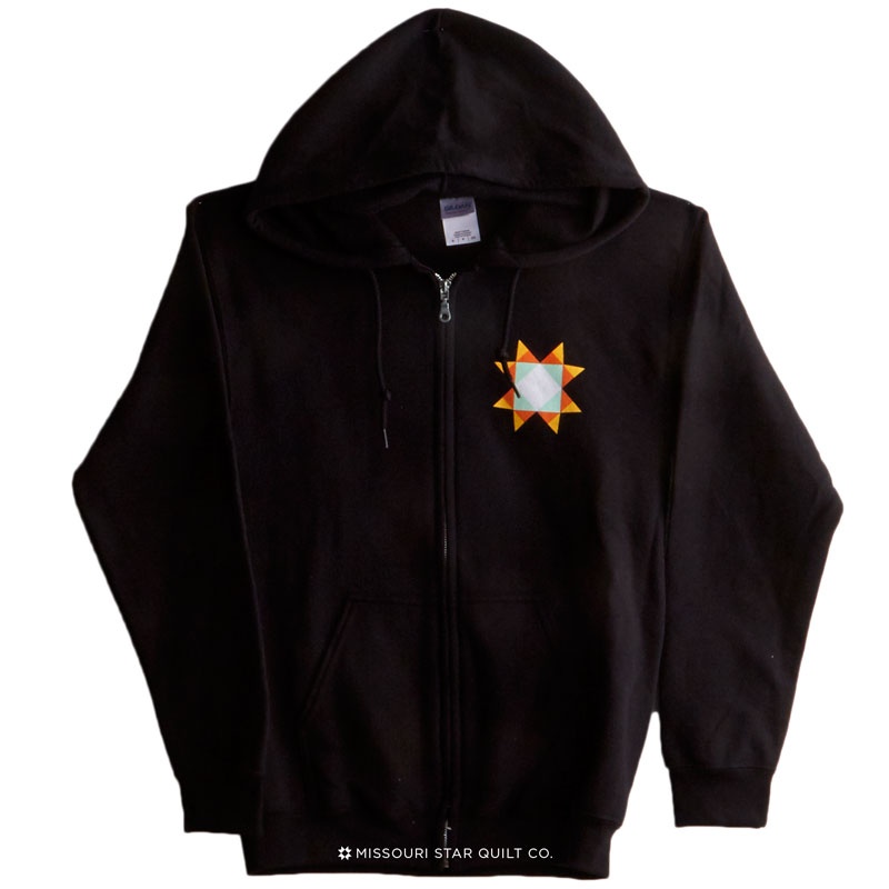 Missouri Star Logo Small Zip Sweatshirt - Black